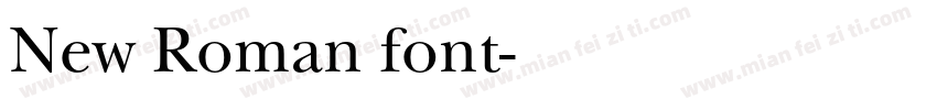 New Roman font字体转换